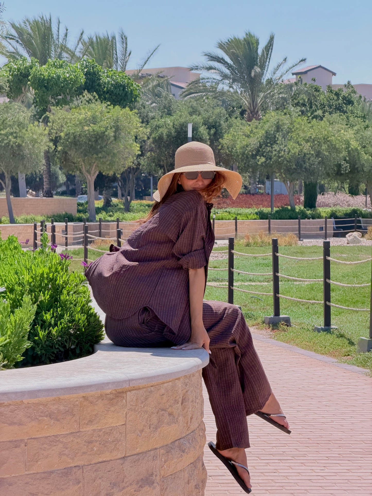Brown linen Pants